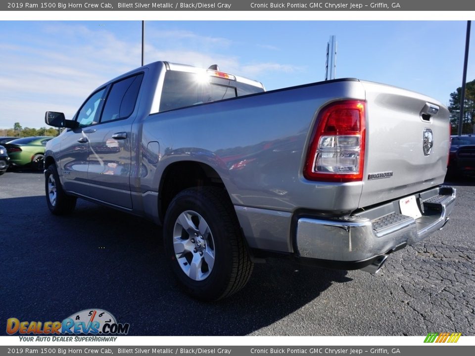 2019 Ram 1500 Big Horn Crew Cab Billett Silver Metallic / Black/Diesel Gray Photo #14