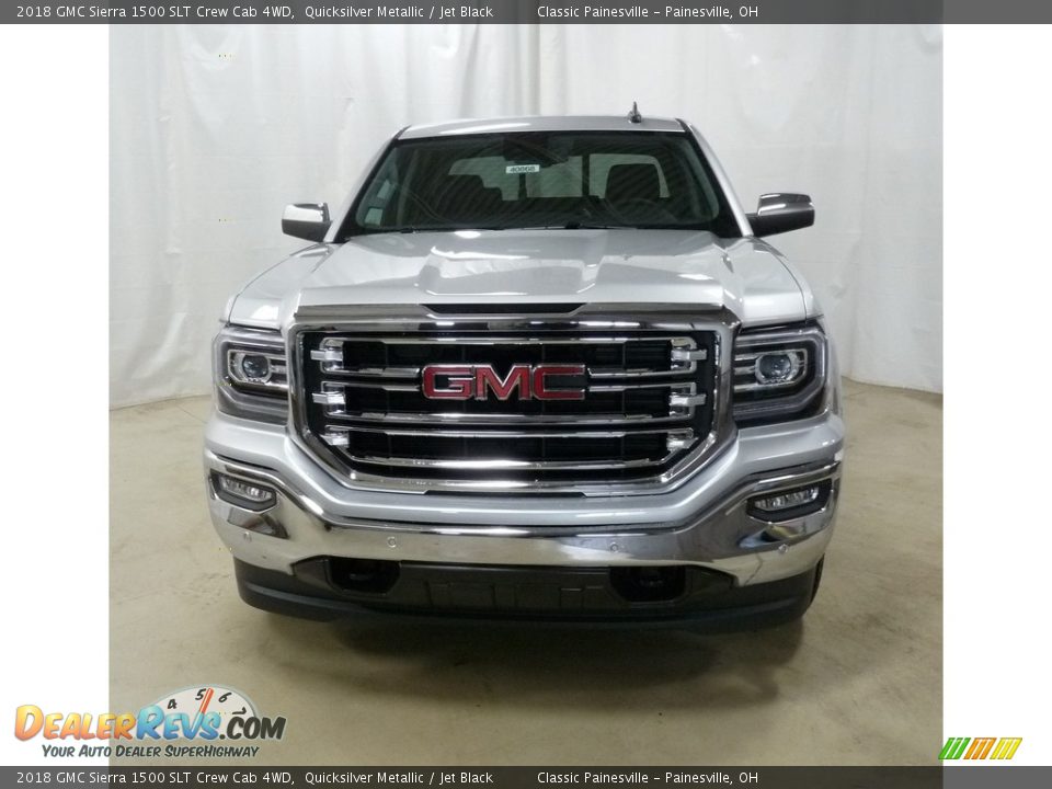 2018 GMC Sierra 1500 SLT Crew Cab 4WD Quicksilver Metallic / Jet Black Photo #4