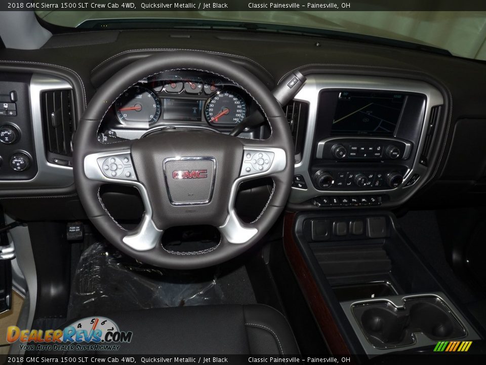2018 GMC Sierra 1500 SLT Crew Cab 4WD Quicksilver Metallic / Jet Black Photo #8