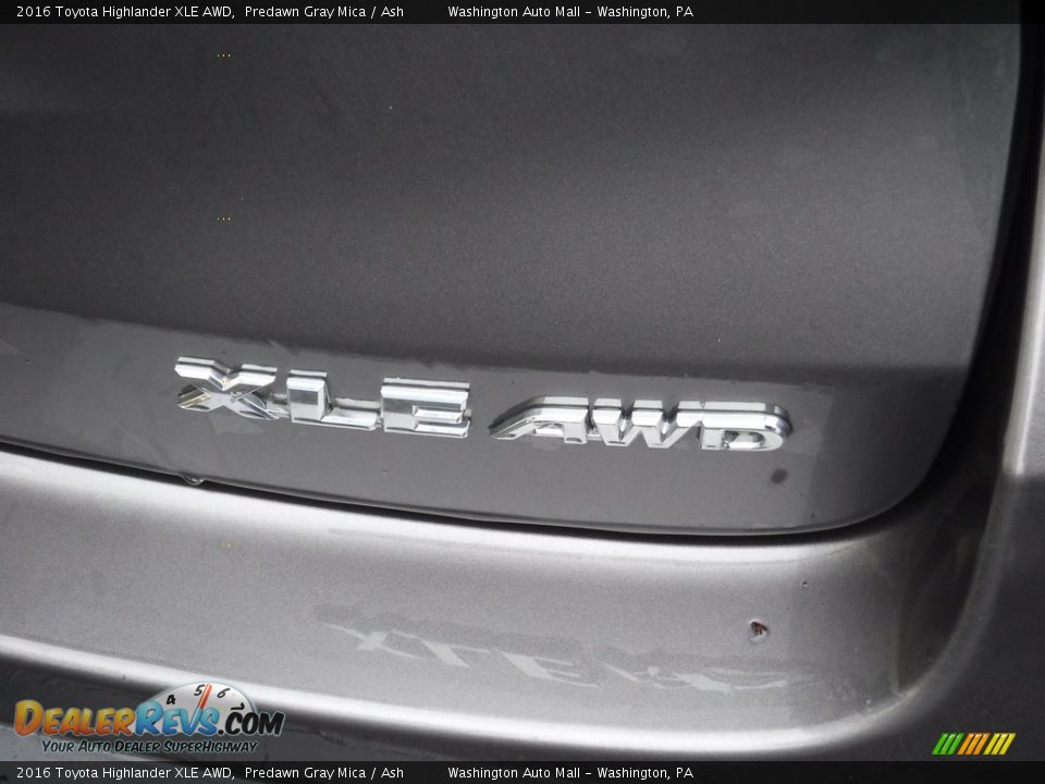 2016 Toyota Highlander XLE AWD Predawn Gray Mica / Ash Photo #10