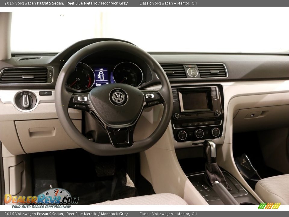 2016 Volkswagen Passat S Sedan Reef Blue Metallic / Moonrock Gray Photo #6