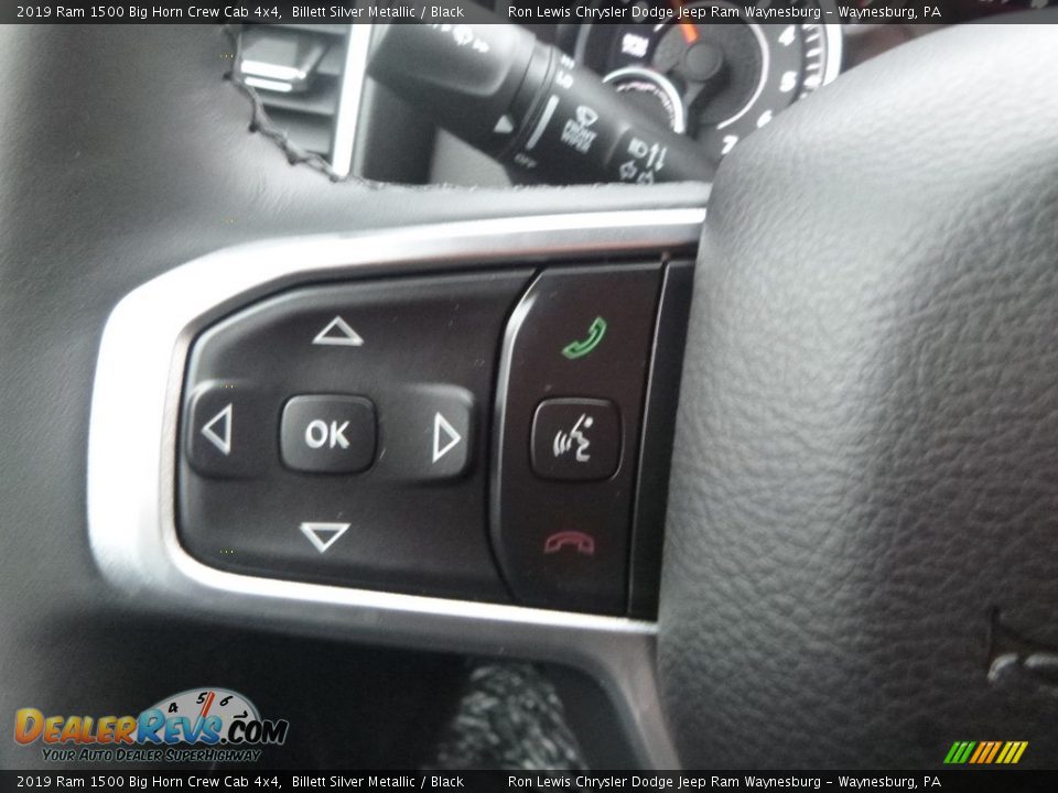 2019 Ram 1500 Big Horn Crew Cab 4x4 Billett Silver Metallic / Black Photo #19