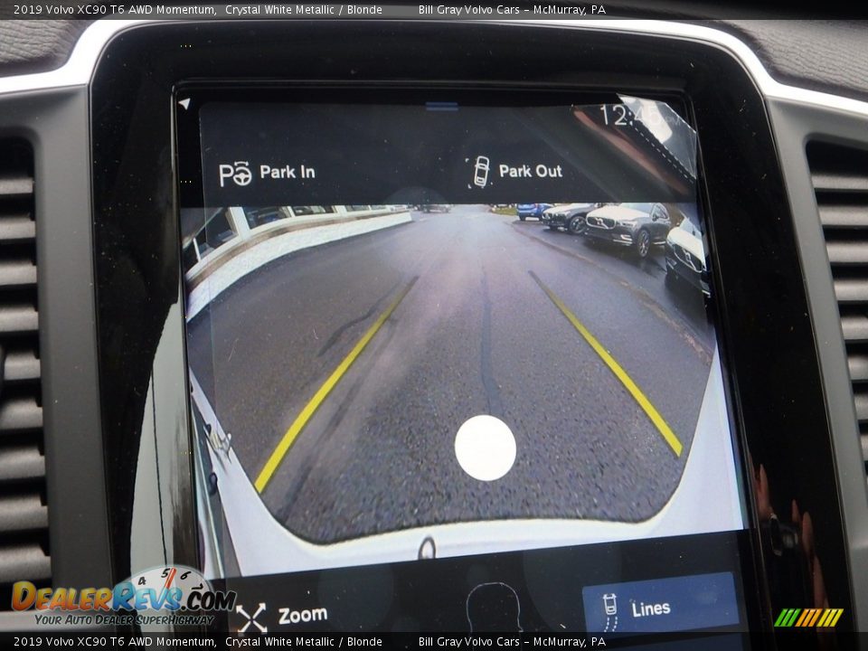 2019 Volvo XC90 T6 AWD Momentum Crystal White Metallic / Blonde Photo #15