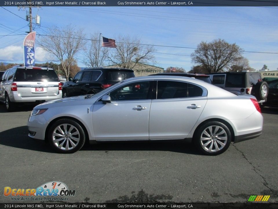 2014 Lincoln MKS FWD Ingot Silver Metallic / Charcoal Black Photo #4