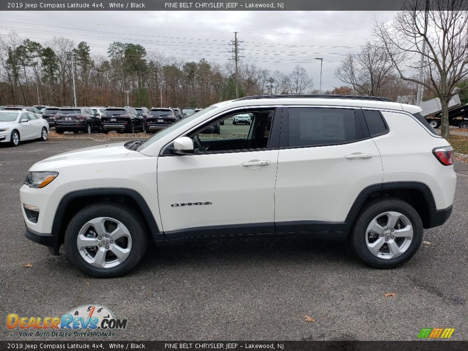 2019 Jeep Compass Latitude 4x4 White / Black Photo #3