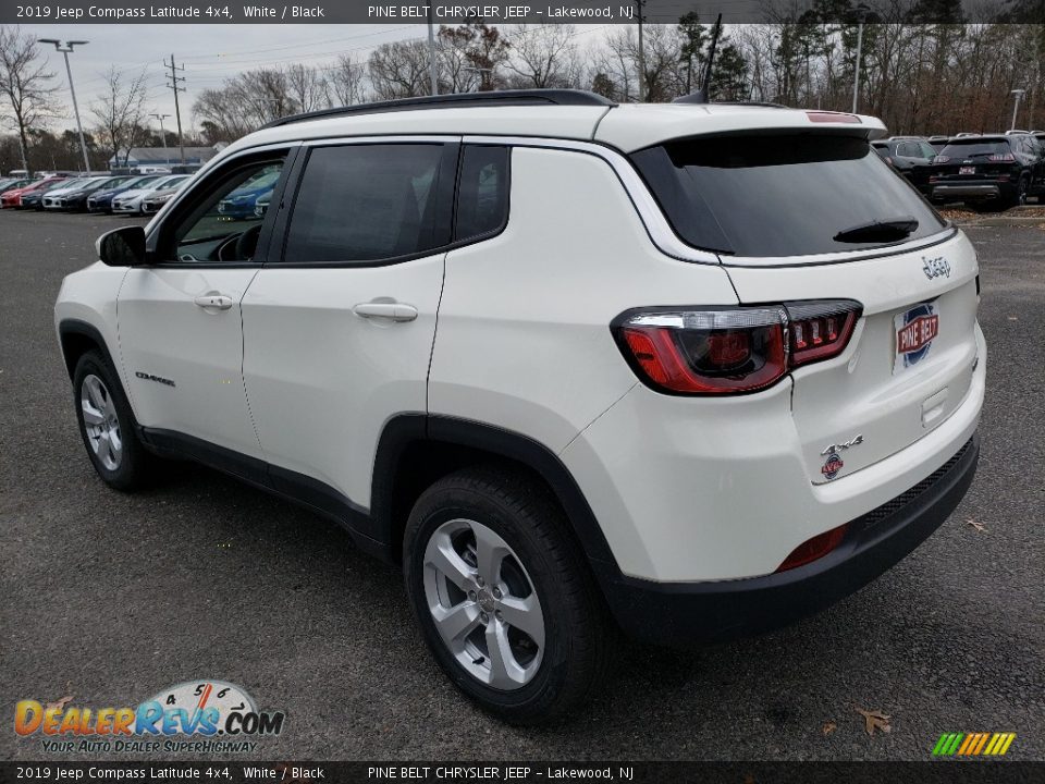 2019 Jeep Compass Latitude 4x4 White / Black Photo #4
