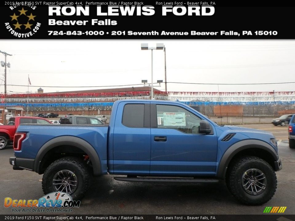 2019 Ford F150 SVT Raptor SuperCab 4x4 Performance Blue / Raptor Black Photo #1