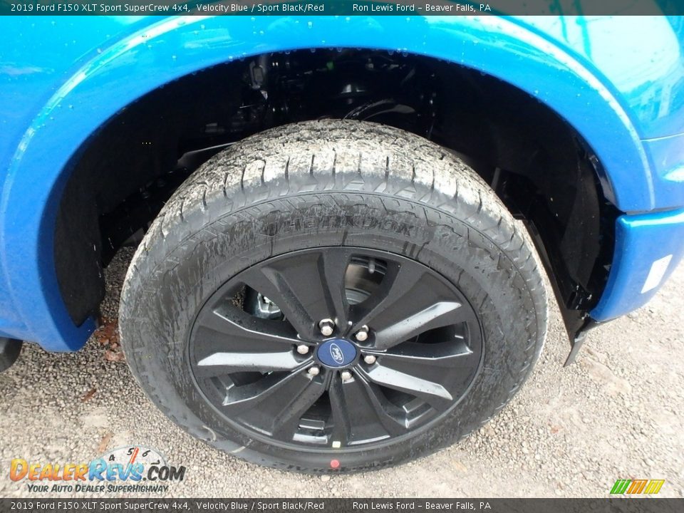 2019 Ford F150 XLT Sport SuperCrew 4x4 Velocity Blue / Sport Black/Red Photo #9
