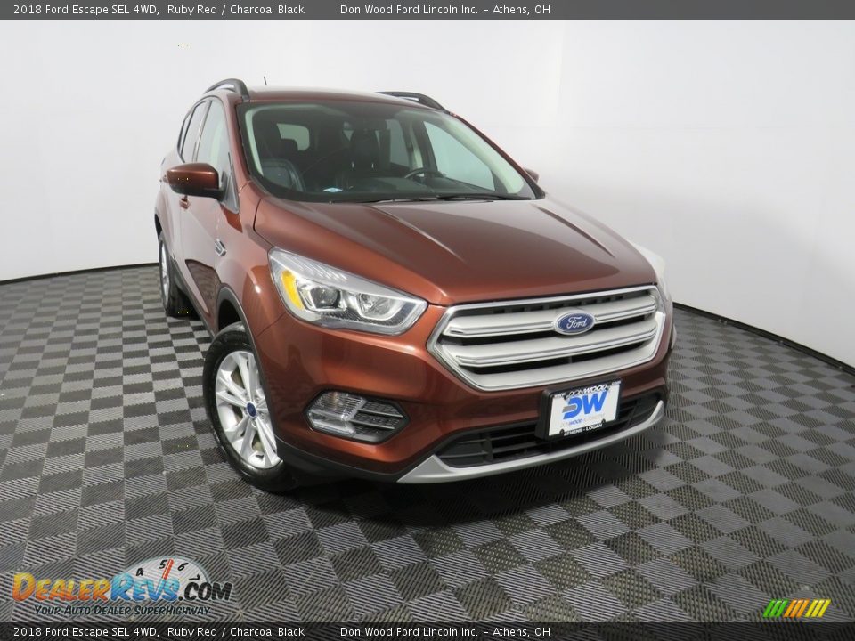 2018 Ford Escape SEL 4WD Ruby Red / Charcoal Black Photo #6