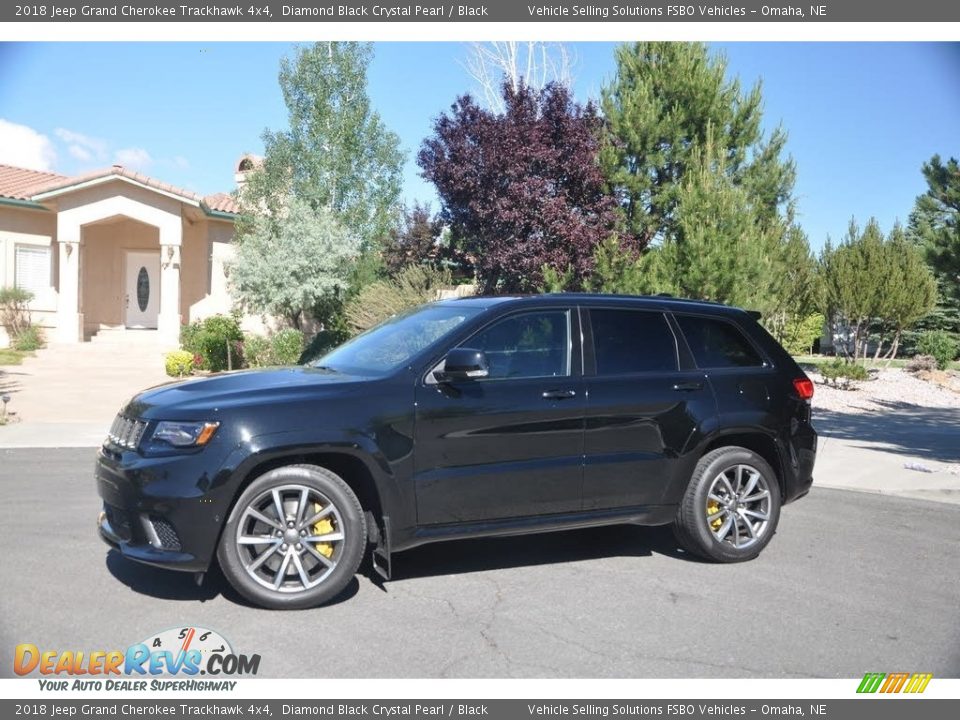 2018 Jeep Grand Cherokee Trackhawk 4x4 Diamond Black Crystal Pearl / Black Photo #1