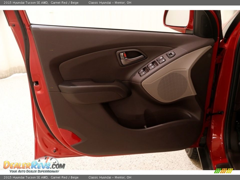 2015 Hyundai Tucson SE AWD Garnet Red / Beige Photo #4