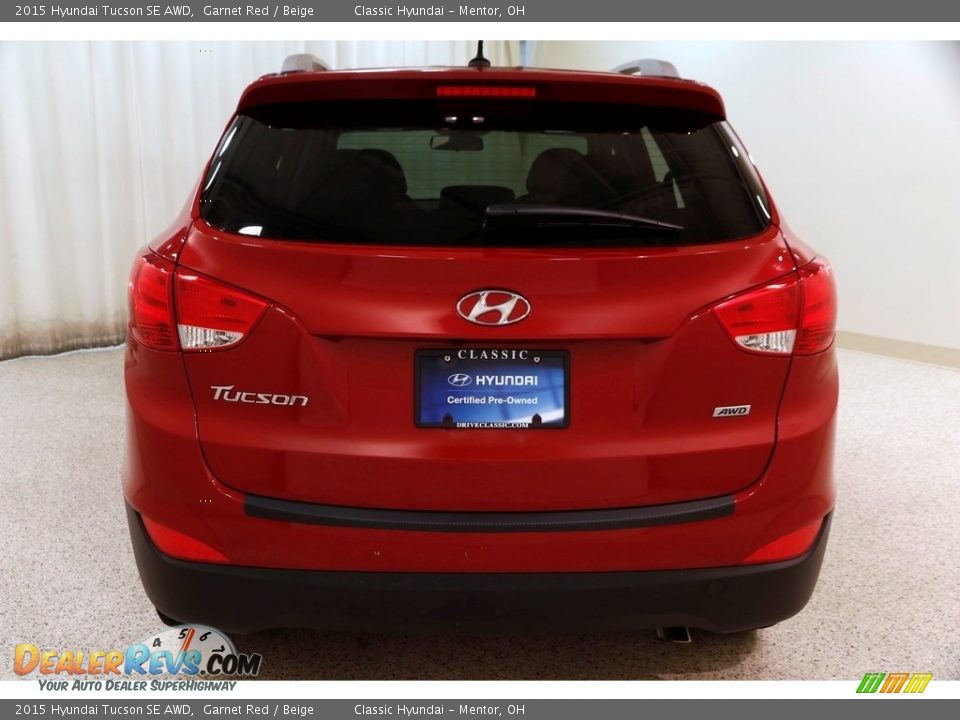 2015 Hyundai Tucson SE AWD Garnet Red / Beige Photo #17