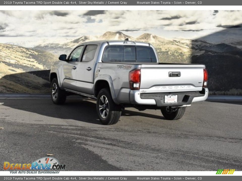 2019 Toyota Tacoma TRD Sport Double Cab 4x4 Silver Sky Metallic / Cement Gray Photo #3