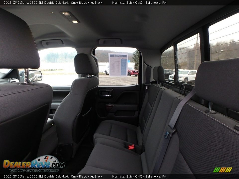 2015 GMC Sierra 1500 SLE Double Cab 4x4 Onyx Black / Jet Black Photo #16
