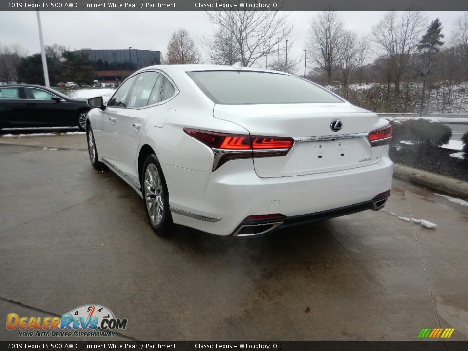 2019 Lexus LS 500 AWD Eminent White Pearl / Parchment Photo #5