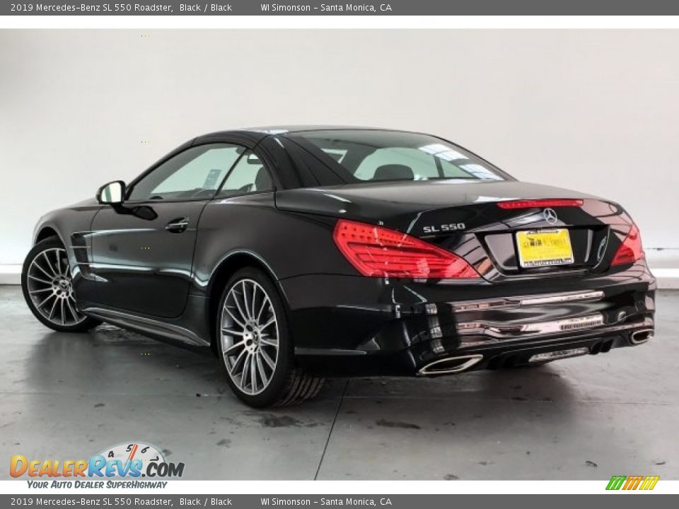 2019 Mercedes-Benz SL 550 Roadster Black / Black Photo #2