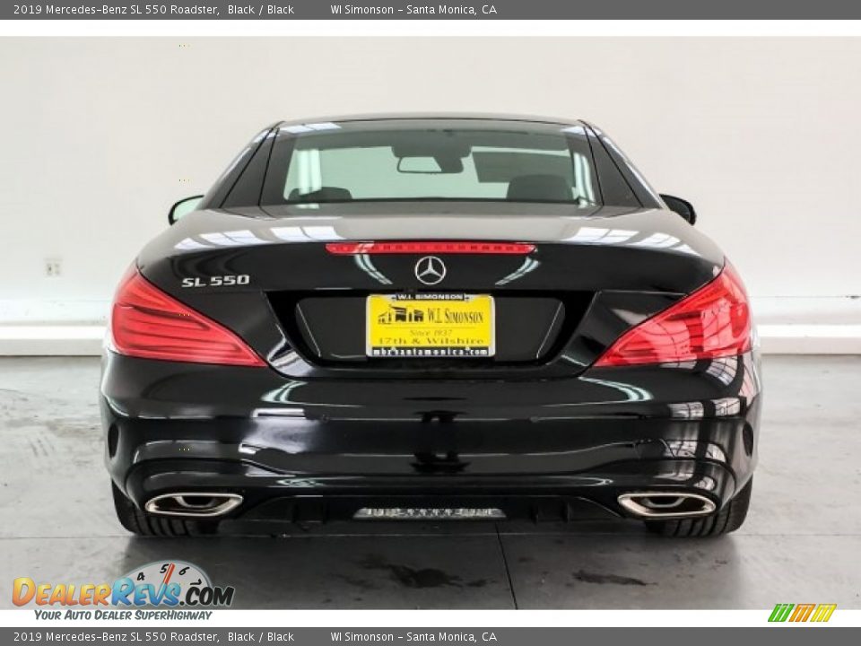 2019 Mercedes-Benz SL 550 Roadster Black / Black Photo #3