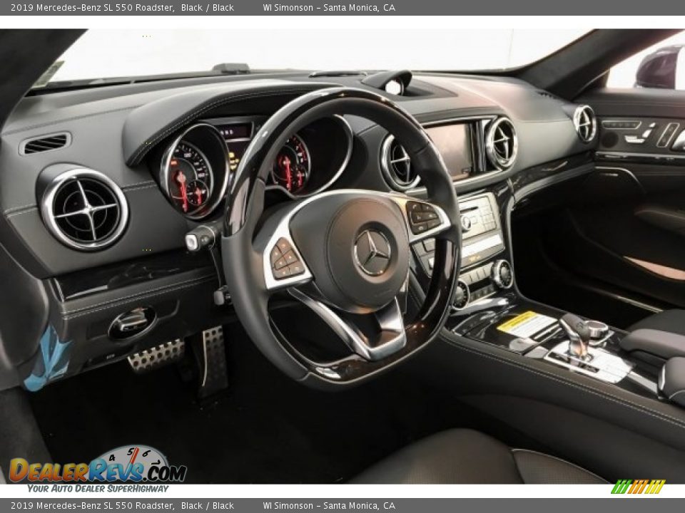 2019 Mercedes-Benz SL 550 Roadster Black / Black Photo #4