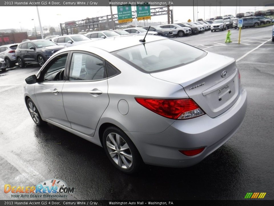 2013 Hyundai Accent GLS 4 Door Century White / Gray Photo #7