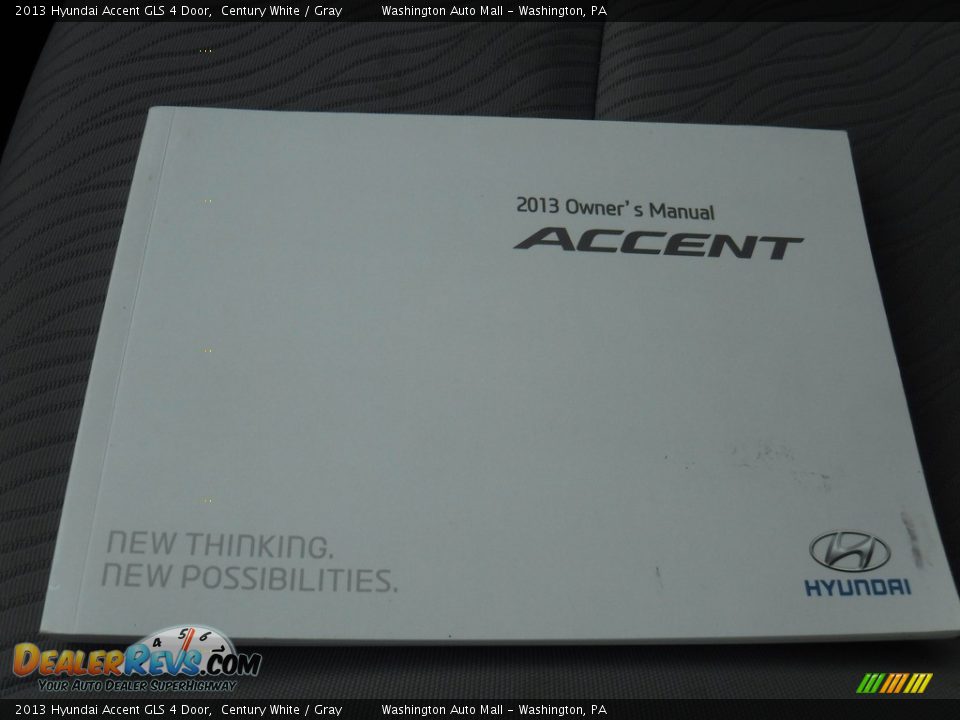 2013 Hyundai Accent GLS 4 Door Century White / Gray Photo #22