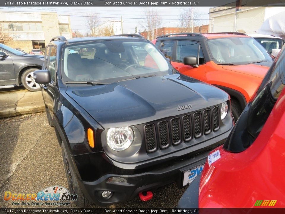 2017 Jeep Renegade Trailhawk 4x4 Black / Black Photo #2