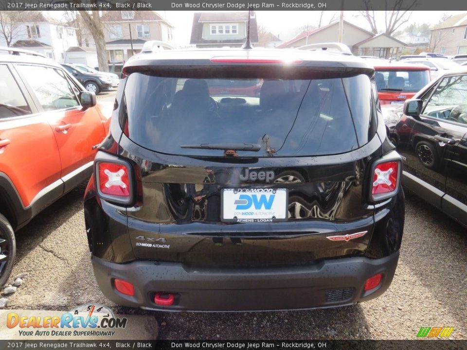 2017 Jeep Renegade Trailhawk 4x4 Black / Black Photo #5