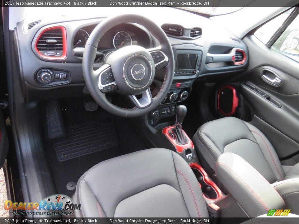 2017 Jeep Renegade Trailhawk 4x4 Black / Black Photo #19
