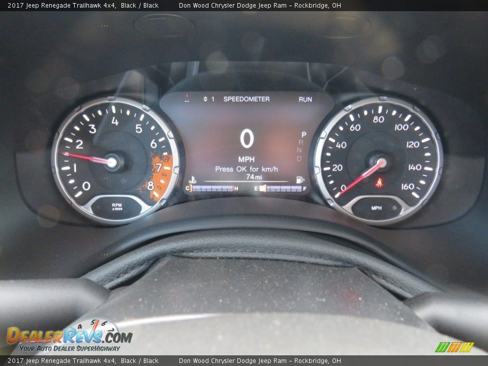 2017 Jeep Renegade Trailhawk 4x4 Black / Black Photo #22