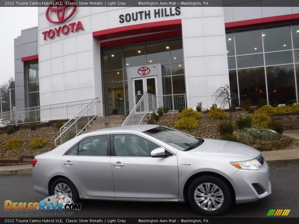 2012 Toyota Camry Hybrid XLE Classic Silver Metallic / Light Gray Photo #2