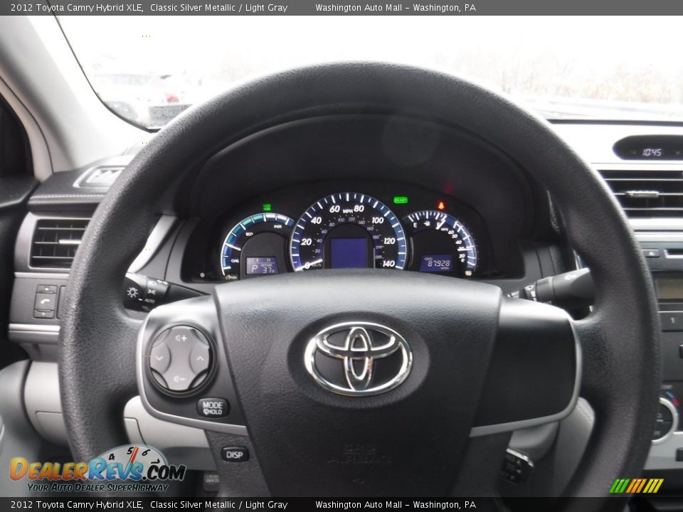2012 Toyota Camry Hybrid XLE Classic Silver Metallic / Light Gray Photo #17