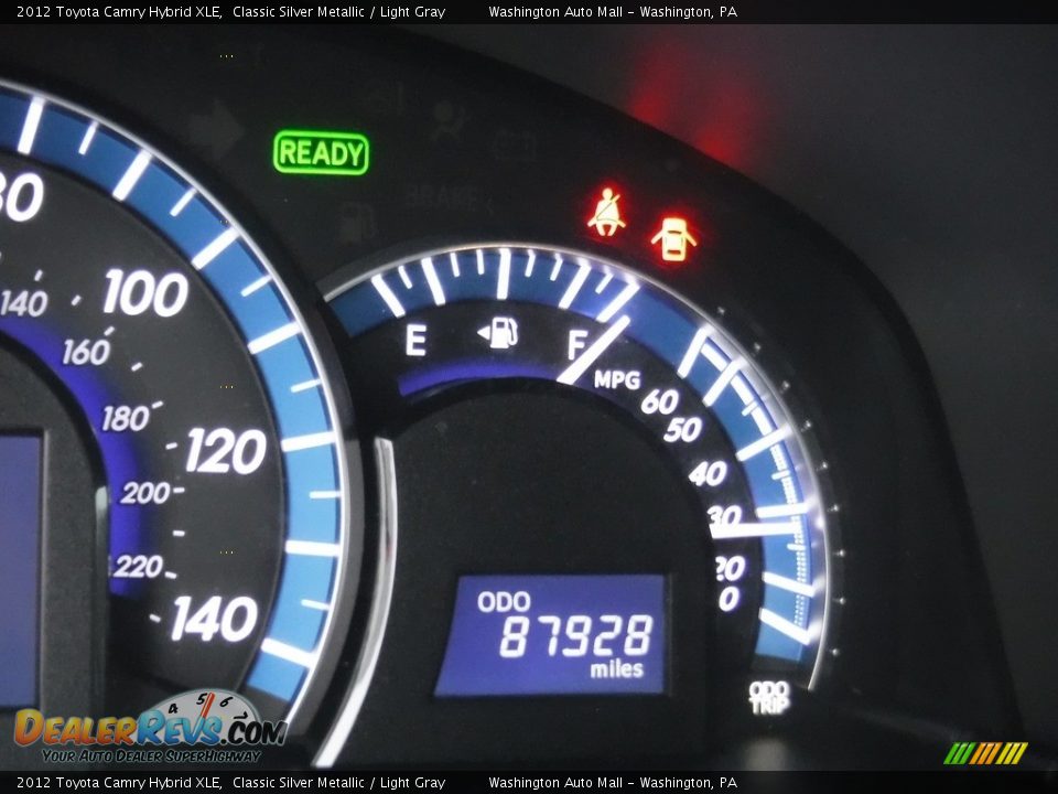 2012 Toyota Camry Hybrid XLE Classic Silver Metallic / Light Gray Photo #26