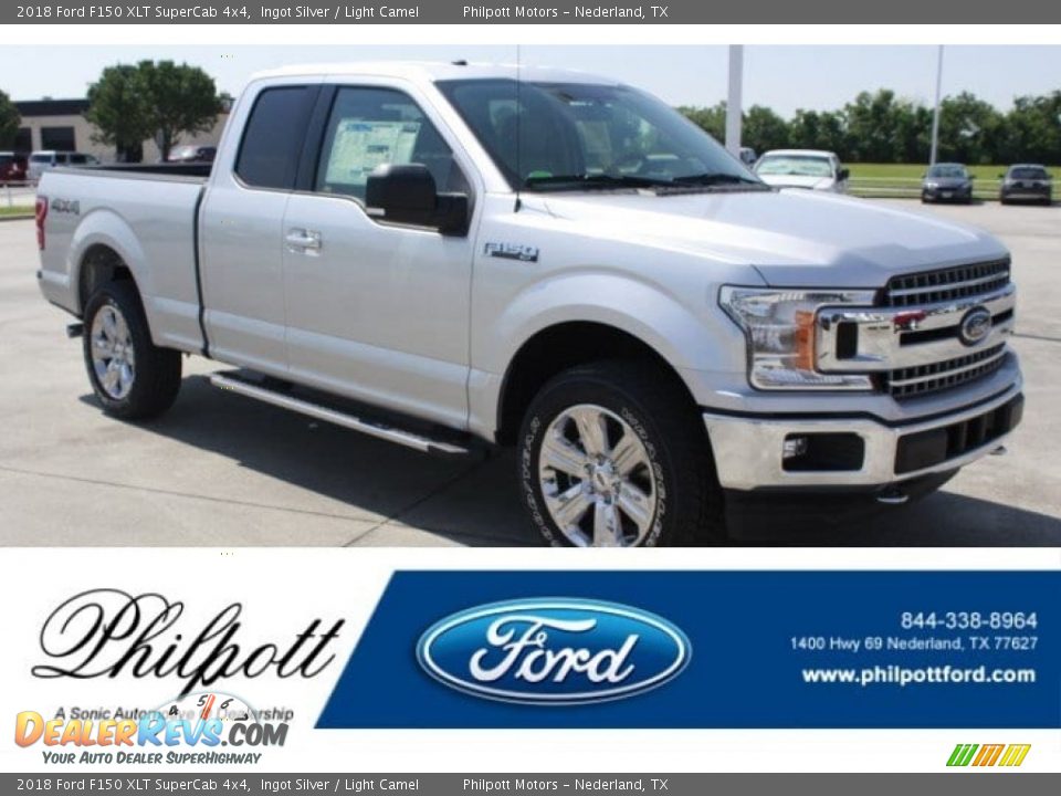 2018 Ford F150 XLT SuperCab 4x4 Ingot Silver / Light Camel Photo #1