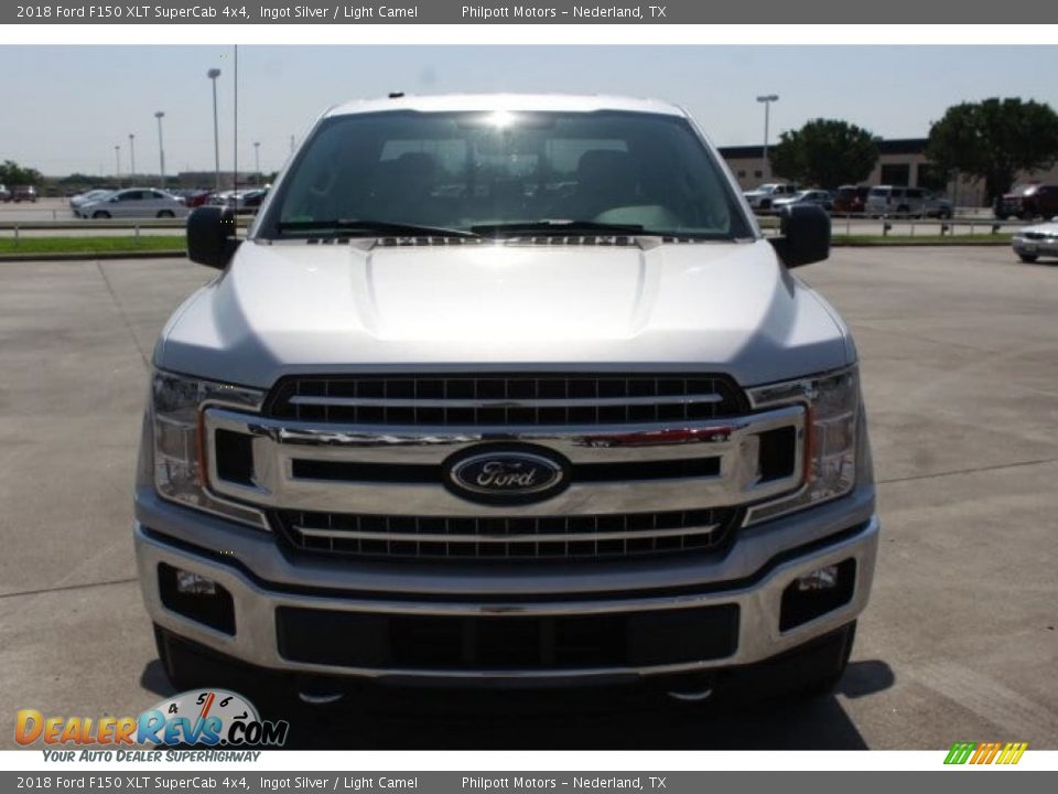 2018 Ford F150 XLT SuperCab 4x4 Ingot Silver / Light Camel Photo #2