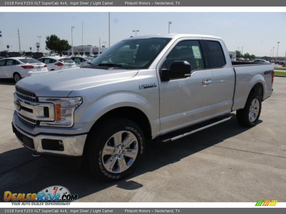 2018 Ford F150 XLT SuperCab 4x4 Ingot Silver / Light Camel Photo #3