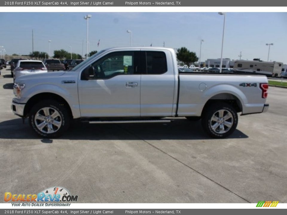 2018 Ford F150 XLT SuperCab 4x4 Ingot Silver / Light Camel Photo #5