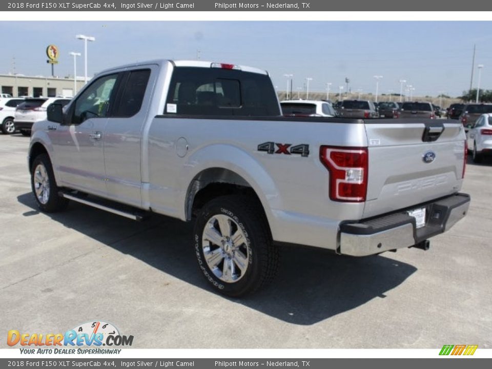 2018 Ford F150 XLT SuperCab 4x4 Ingot Silver / Light Camel Photo #7
