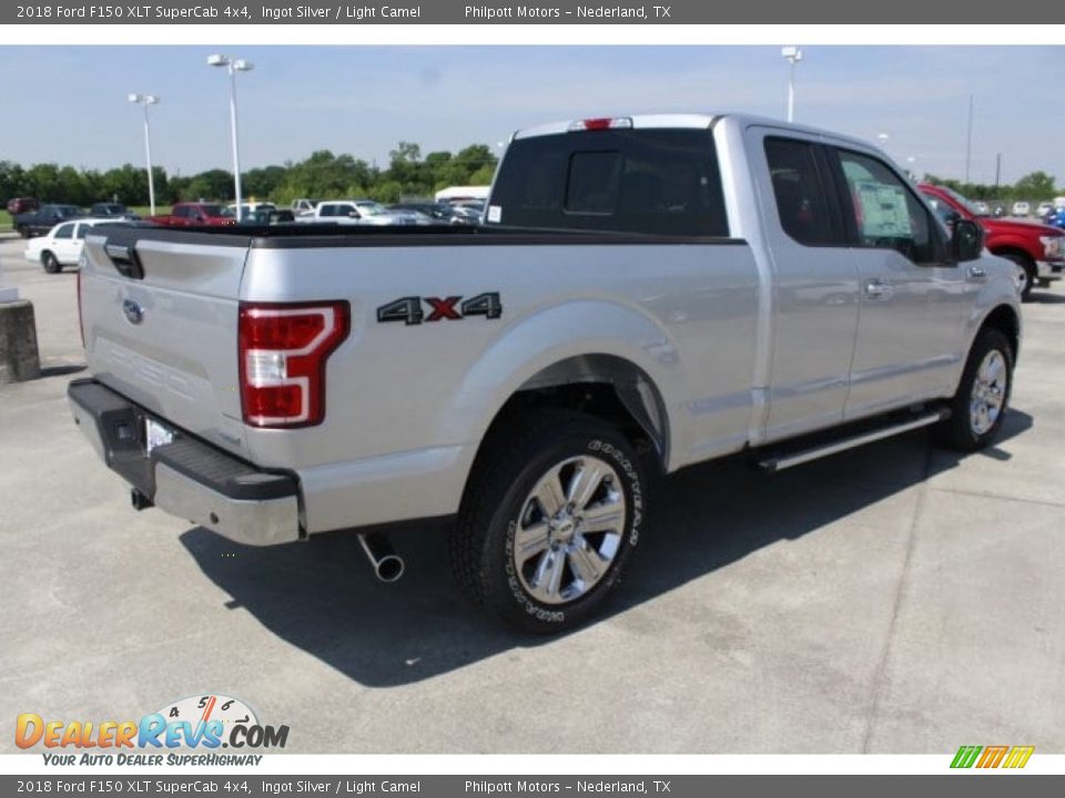 2018 Ford F150 XLT SuperCab 4x4 Ingot Silver / Light Camel Photo #9