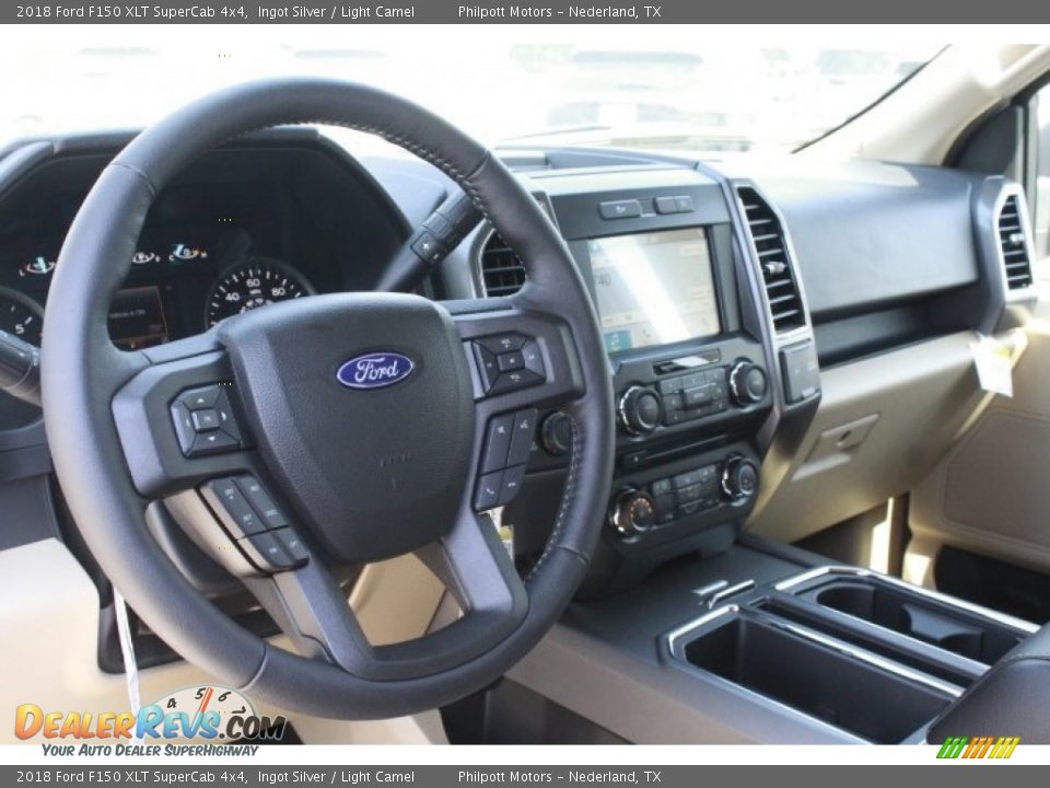2018 Ford F150 XLT SuperCab 4x4 Ingot Silver / Light Camel Photo #14