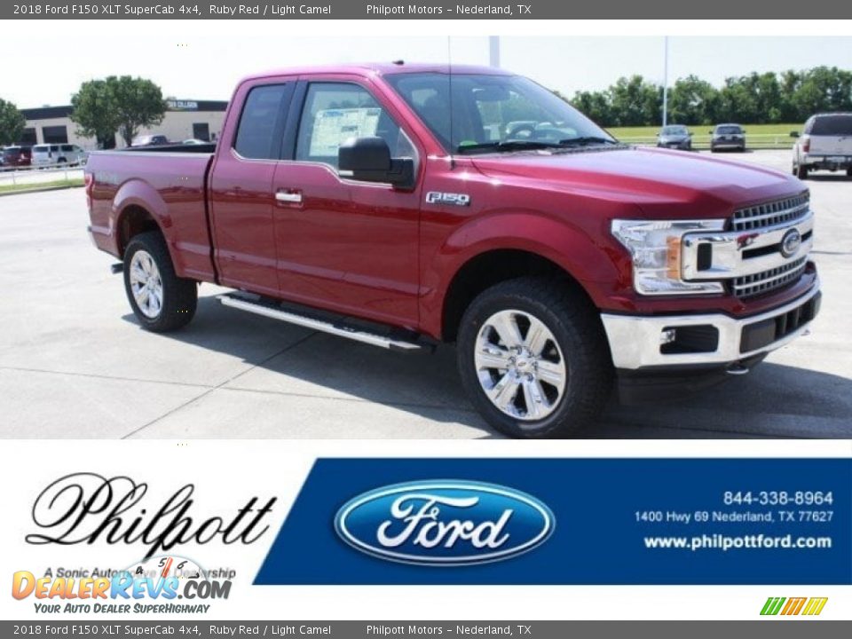 2018 Ford F150 XLT SuperCab 4x4 Ruby Red / Light Camel Photo #1