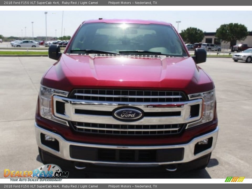 2018 Ford F150 XLT SuperCab 4x4 Ruby Red / Light Camel Photo #2