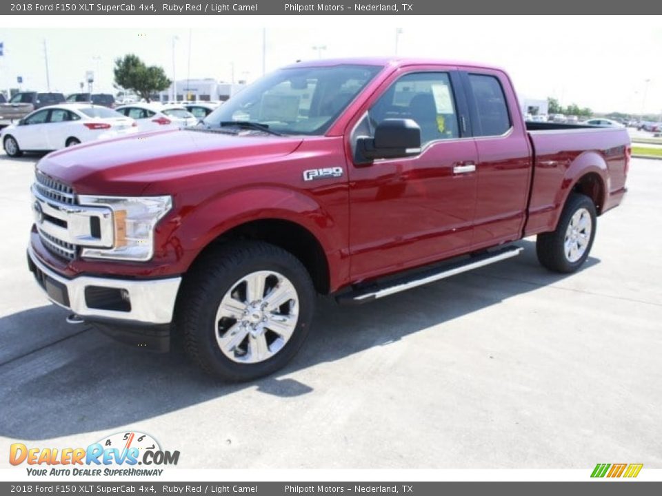 2018 Ford F150 XLT SuperCab 4x4 Ruby Red / Light Camel Photo #3
