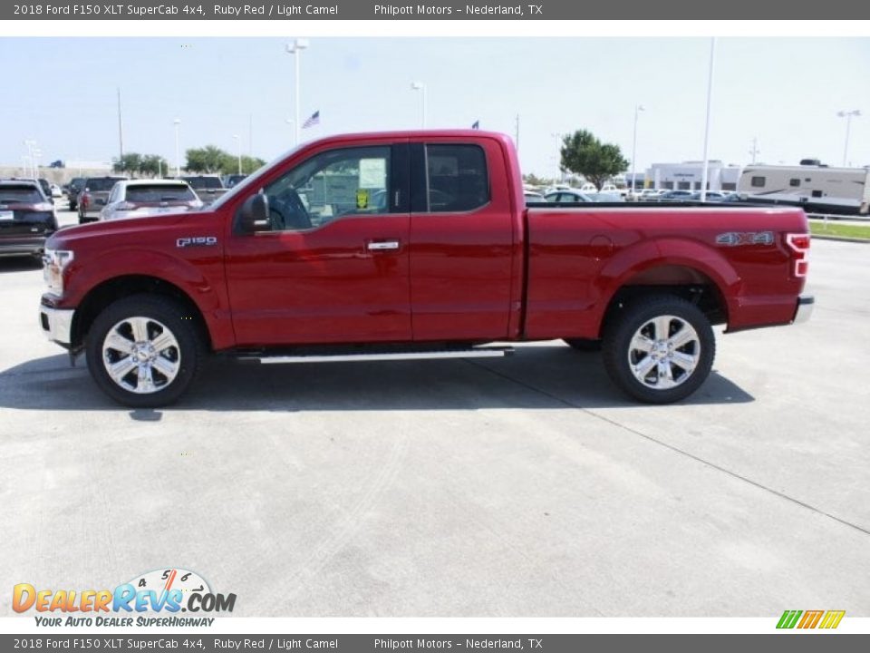 2018 Ford F150 XLT SuperCab 4x4 Ruby Red / Light Camel Photo #5