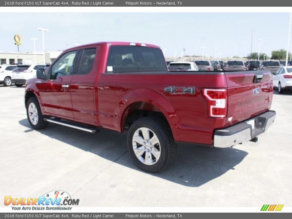 2018 Ford F150 XLT SuperCab 4x4 Ruby Red / Light Camel Photo #7