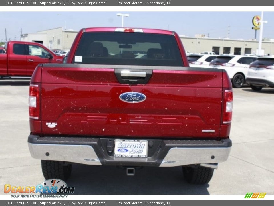 2018 Ford F150 XLT SuperCab 4x4 Ruby Red / Light Camel Photo #8