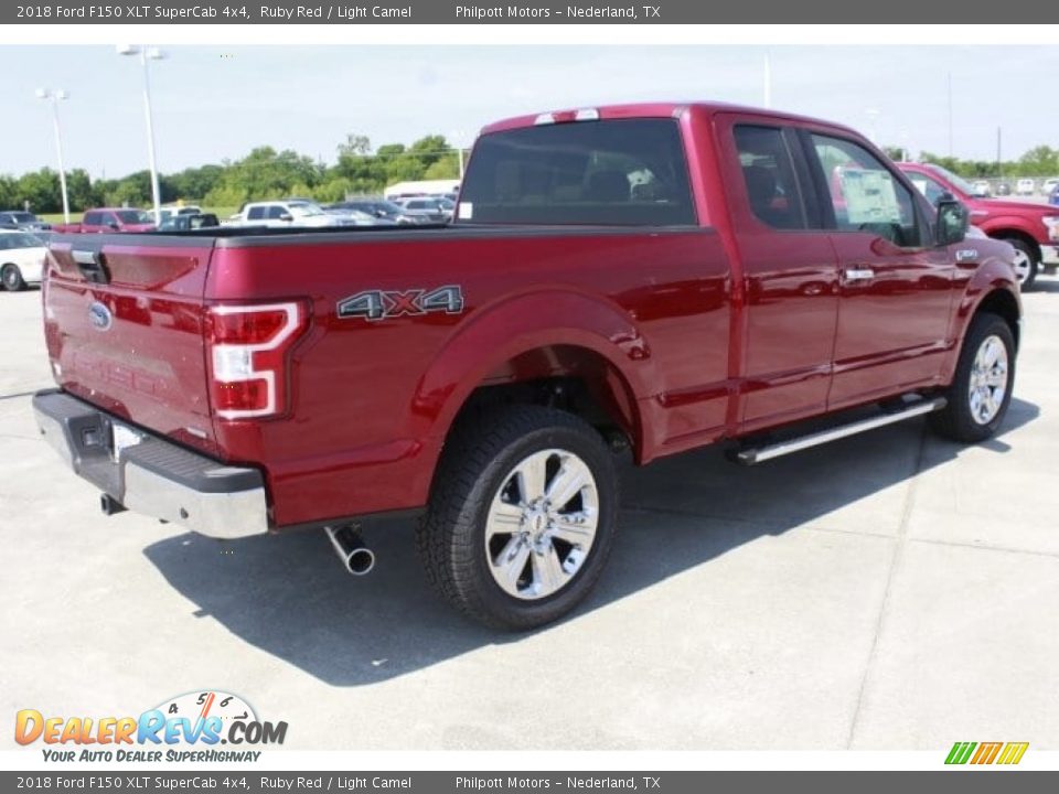 2018 Ford F150 XLT SuperCab 4x4 Ruby Red / Light Camel Photo #9