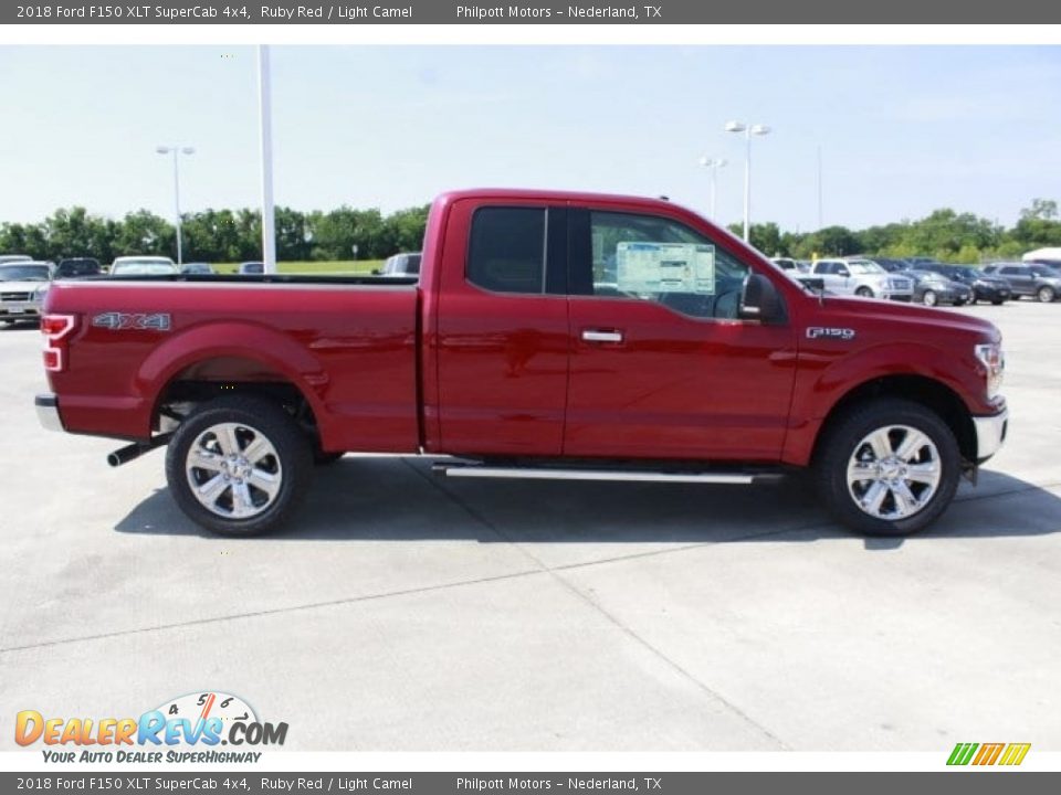 2018 Ford F150 XLT SuperCab 4x4 Ruby Red / Light Camel Photo #11