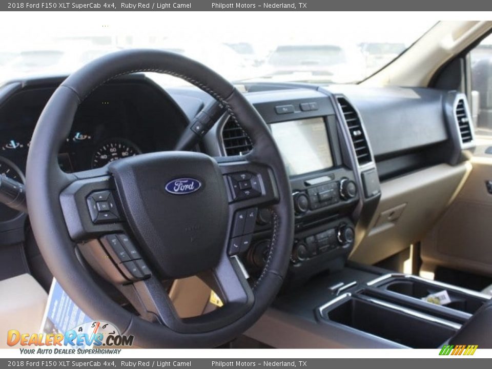2018 Ford F150 XLT SuperCab 4x4 Ruby Red / Light Camel Photo #14