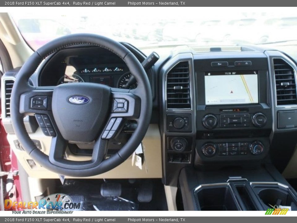 2018 Ford F150 XLT SuperCab 4x4 Ruby Red / Light Camel Photo #25