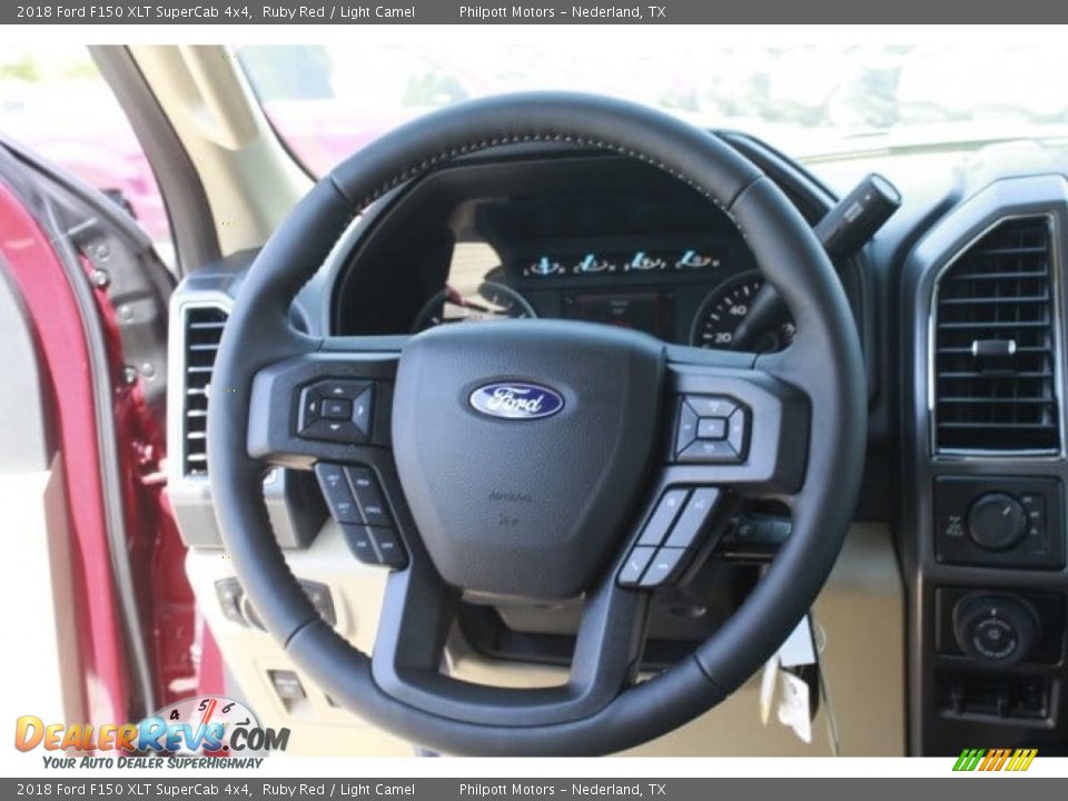 2018 Ford F150 XLT SuperCab 4x4 Ruby Red / Light Camel Photo #26