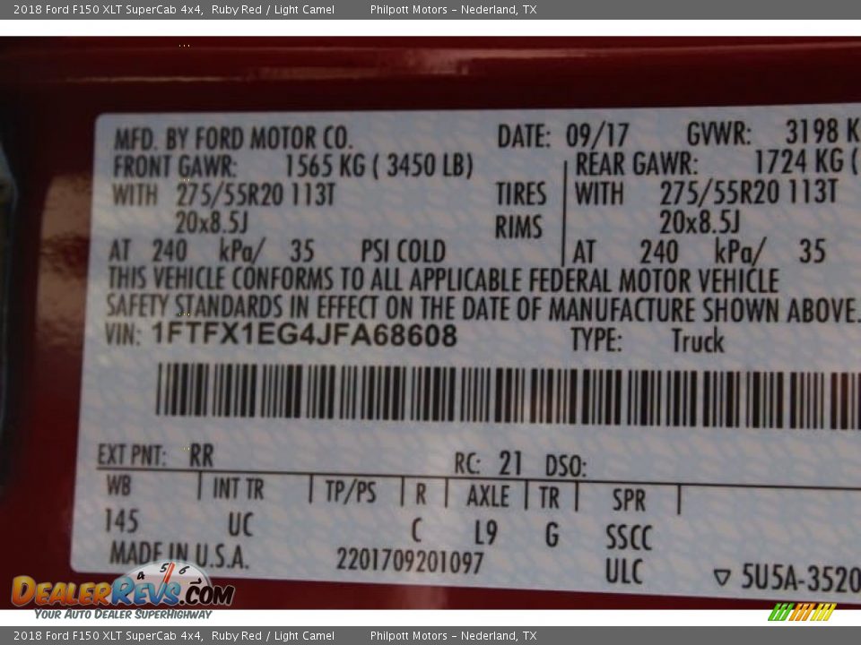2018 Ford F150 XLT SuperCab 4x4 Ruby Red / Light Camel Photo #34